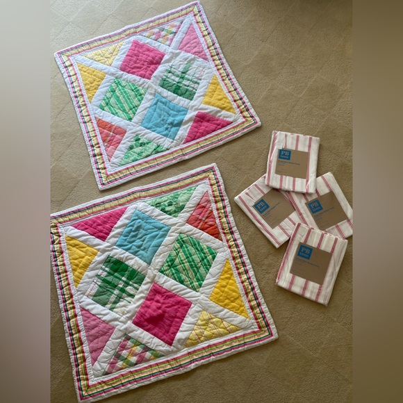 NWT Pottery Barn Kids Room Accessories 2 Euro Shams. 4 Window Panels - Picture 3 of 16